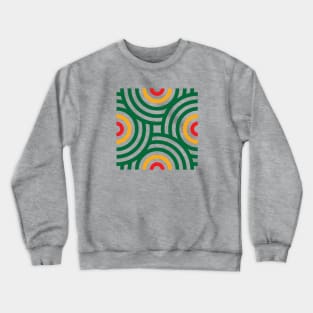 Circular Pattern, Ethiopian Flag (Green, Yellow & Red) Crewneck Sweatshirt